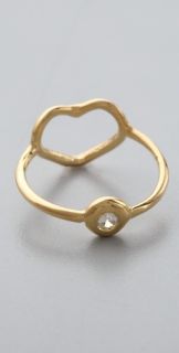 Jacquie Aiche Heart & Crystal Ring