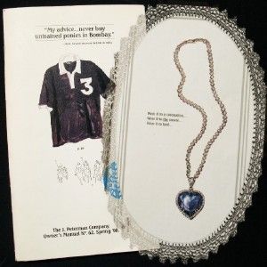 Peterman Catalog 1998 Titanic Heart Ocean Necklace Ad