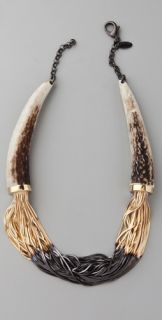 Iosselliani Shaded Fringe Deer Horn Necklace