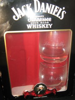 Jack Daniels Lem L Tolley Boxed Glass Set Cup Master Distiller Set