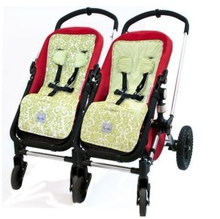 Itzy Ritzy Liner Reversible Stroller Liner SL8024 Avocado Damask Sage