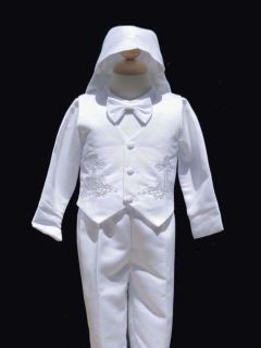 Boys Infant Toddler Christening Baptism Outfit w Long Sleeve s M L XL