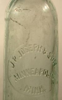 Joseph Son Minneapolis Minn MN Hutchinson Bottle