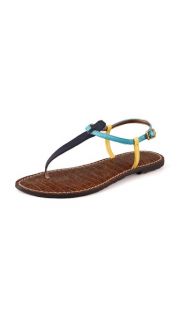 Sam Edelman Gigi Colorblock T Strap Flat Sandals