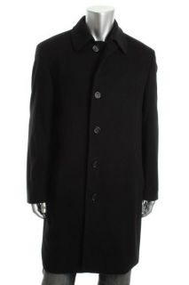 Ralph Lauren New Ivy Black Wool Button Front Coat 42L BHFO