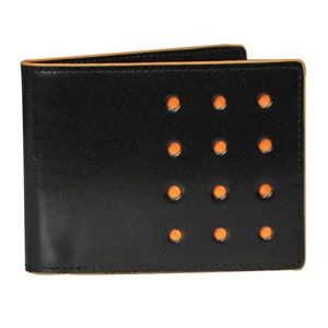Fold V Twelve Black Orange Bifold Sports Wallet