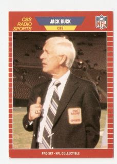 1989 Jack Buck Pro Set Football Announcer Card 11