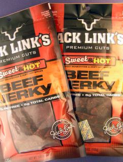 Packs of Jack Links Beef Jerky Sweet Seasonings Zesty Hot Spices