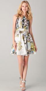 Cynthia Rowley Mixed Distorted Floral Dress
