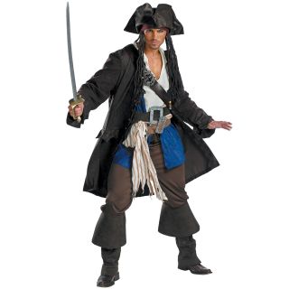 C227 Pirates Captain Jack Sparrow Prestige Mens Adult Costume   Medium