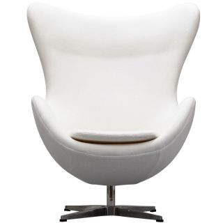  New Wool White Egg Chair Mid Century Modern Sofa Lounge Arne Jacobson