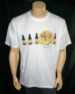 Panama Jack White Cotton T Shirt Beer Shots Drinking