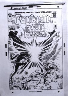 FANTASTIC FOUR #53 JACK KIRBY COVER ORIGINAL ART PRODUCTION