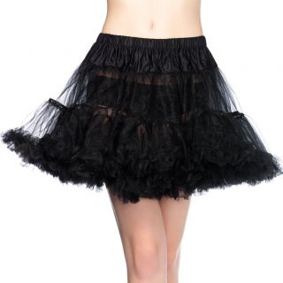 Layered Black Tulle Petticoat Fuller Skirt Halloween Costume Saloon