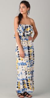 Tbags Los Angeles Ruffle Strapless Maxi Dress