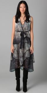 BCBGMAXAZRIA Janette Abstract Forest Print Dress