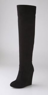 Giuseppe Zanotti Suede Over the Knee Wedge Boots