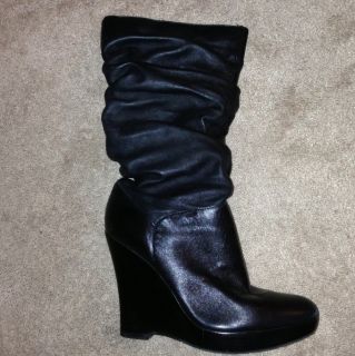 Jessica Simpson Black Western Leather JS Jacky Boots Size 8