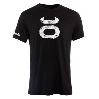 Jaco Clothing MMA UFC Grunge Crew White Tenacity Logo Black Mens Tee