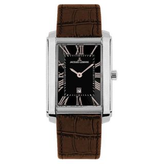 Jacques Lemans Format 1 1383e Mens Brown Leather Band Stainless Steel