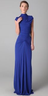 ISSA Cap Sleeve High Neck Gown