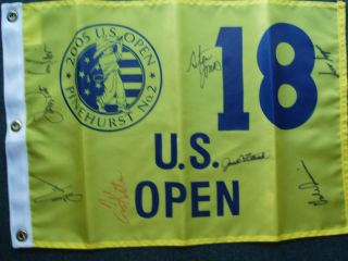  US Open Signed Flag Pavin Irwin Fleck Pate Nelson Kite Simpson