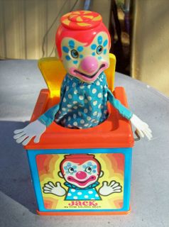  Working 1976 Mattel Jack in The Music Box Toy Works Good Cranks