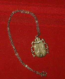 Judith Jack Scarab Beetle Necklace Vintage