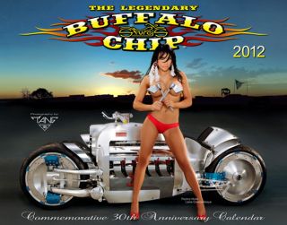 2012 Legendary Buffalo Chip Motorcycle Calendar ft Dodge Tomahawk