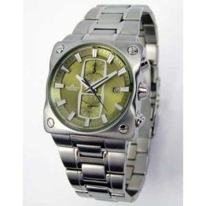 Jacques LeMans 1 1338E RARE Chronograph Mens Watch Stainless Steel