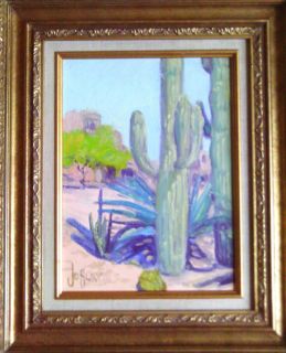 James D Slay III Arizona Cactus Garden Original Oil