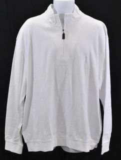 Jack Nicklaus Mens 1 4 Zip Cotton L s Golf Pullover Sweater White 2XL
