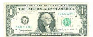Series 1963B One Dollar Bill Joseph Barr
