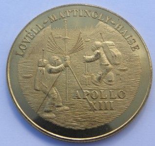 Apollo 13 Prelaunch NASA Space Coin Wrong Launch Crew