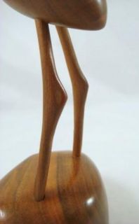Vintage Modern Abstract Style Wood Crane Sculpture Don Ward Mountain