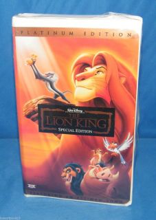 The Lion King Disneys VHS 2003 Platinum Edition Features An All New