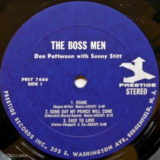 Don Patterson The Boss Men Prestige from 66 Stereo