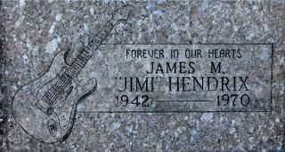 Jimi Hendrix Greenwood Memorial Gravestone Rubbing Created by Daniel