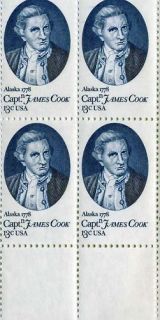 Captain James Cook 4 13 Cent US Postage Stamps 1732