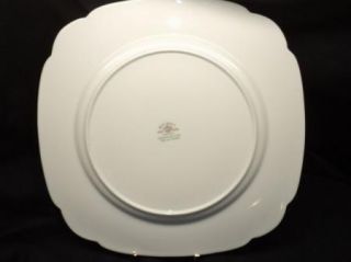 Royal Albert Greenwood Green Trim One Square Dinner Plate Dish