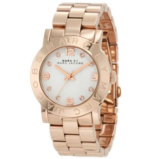 New Marc by Marc Jacobs MBM3077 Amy Rose Gold Plated Stainless Steel