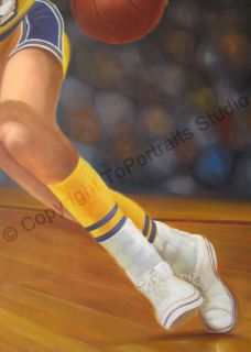 Title  Jerry West Los Angeles Lakers   Original Oil Painting