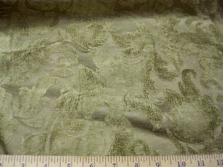 Fabric Chenille Upholstery Sage Green Jacquard 160H