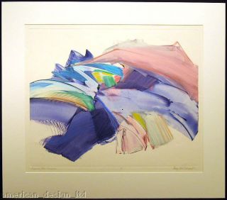 Mary Jane Schmidt Crimson Blue Series 102 Original Art Monoprint