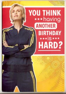 Glee Coach Sue Sylvester Jane Lynch Birthday Card Sound You think this