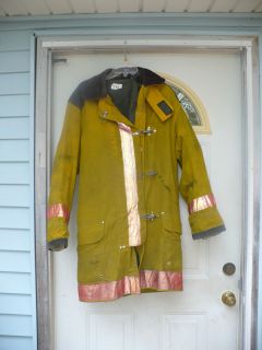 Janesville Yellow with Orange 1489 Fireman Firefighter Jacket Turnout