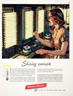   Western Electric Bell Phone System Switchboard Woman James R Bingham