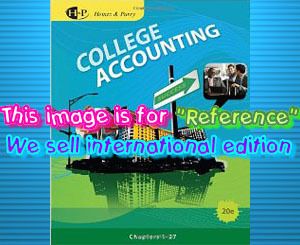 College Accounting Chapters 1 27 20th James A Heintz 0538745193