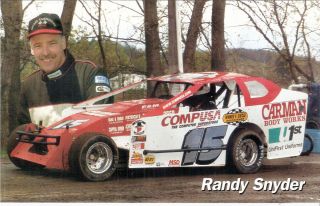 Randy Snyder Dirt Modified Driver Card