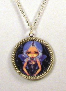 Jasmine Becket Griffith Art Dress of Storms Round Pendant Fairy